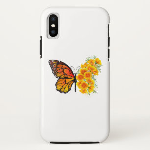 Flower Butterfly with Yellow California Poppy iPhone XS Case