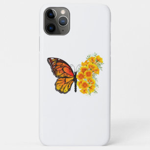 Flower Butterfly with Yellow California Poppy iPhone 11 Pro Max Case