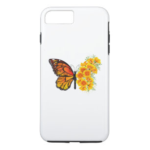 Flower Butterfly with Yellow California Poppy Case-Mate iPhone Case