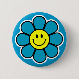 Flower Button (Blue)