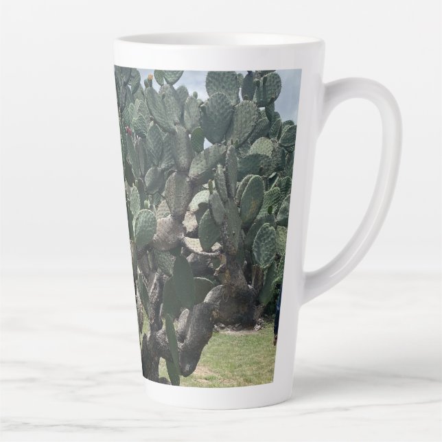 Flower Cactus Tall Latte Mug (Droite)