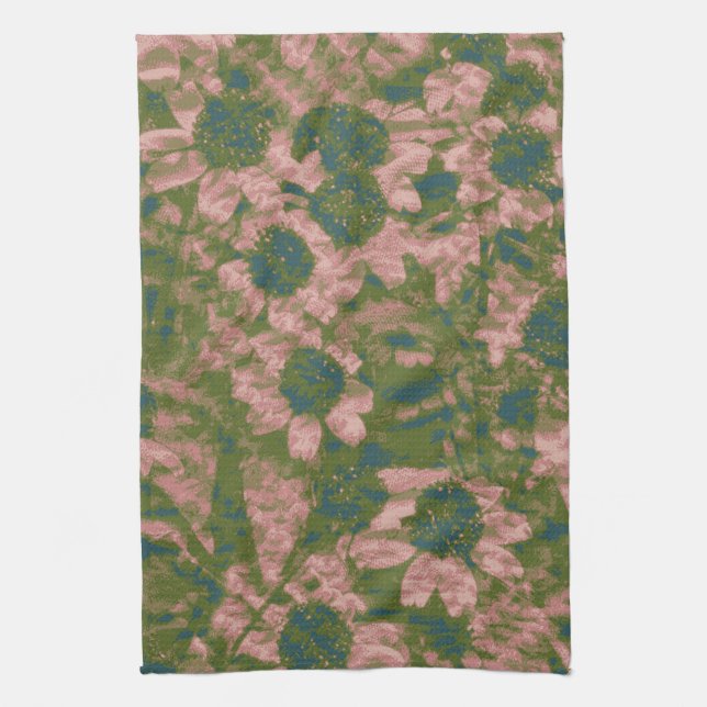 Flower camouflage pattern kitchen towel (Vertical)