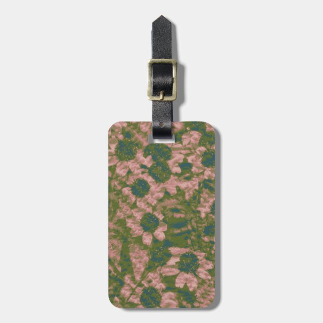 Flower camouflage pattern luggage tag (Front Vertical)