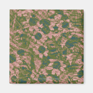 Flower camouflage pattern magnet