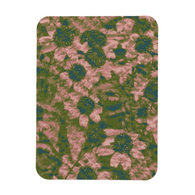 Flower camouflage pattern magnet (Vertical)