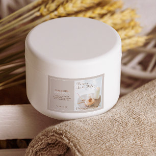 Flower, Candle, Brush Spa & Wellness Product Label