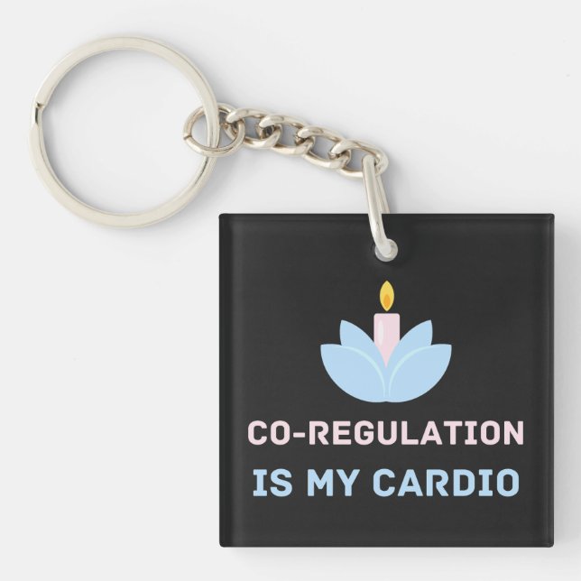 Flower Candle Co Regulation Is My Cardio, Workout Keychain (Front)