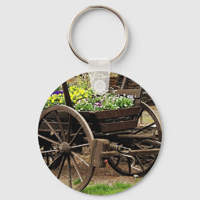 Flower Cart Keychain (Front)