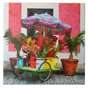 Flower Cart San Juan, Puerto Rico Tile