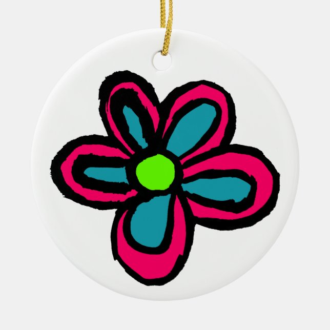 Flower Cartoon Statuette Ceramic Ornament (Front)