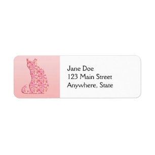 Flower Cat - coral orange and pink
