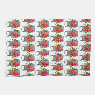 Flower Cat Kitchen Towel