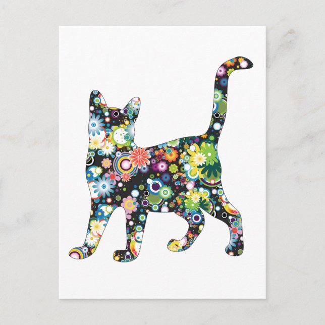 FLOWER CAT POSTCARD (Front)