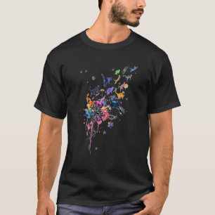 Flower Cats Fly Dandelion Cat T-Shirt