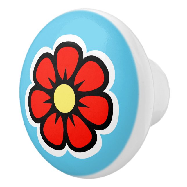 Flower Ceramic Knob (Right)