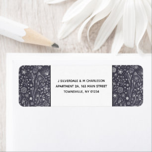 Flower Chalkboard Monochrome Modern Return