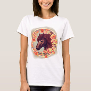 Flower Chestnut Horse T-Shirt
