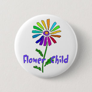 Flower Child 2 Inch Round Button