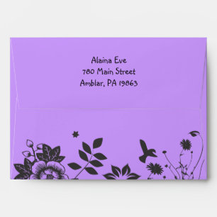 FLOWER CHILD Bat Mitzvah Customizable Envelope