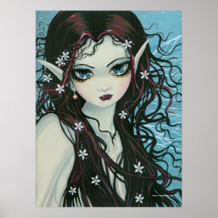 Flower Child Big Eye Fairy Poster