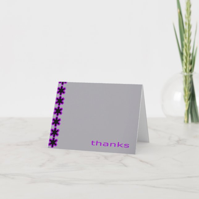 Flower Child Card (Grey, Purple, Black) (Front)