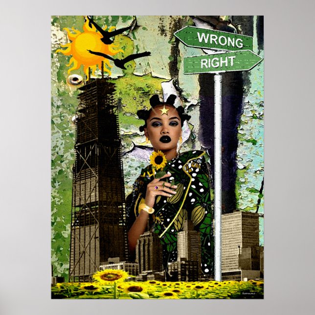 Flower Child Diva — Retro Giantess in the Big Appl Poster (Front)