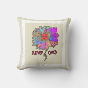 Flower Child Throw Pillow