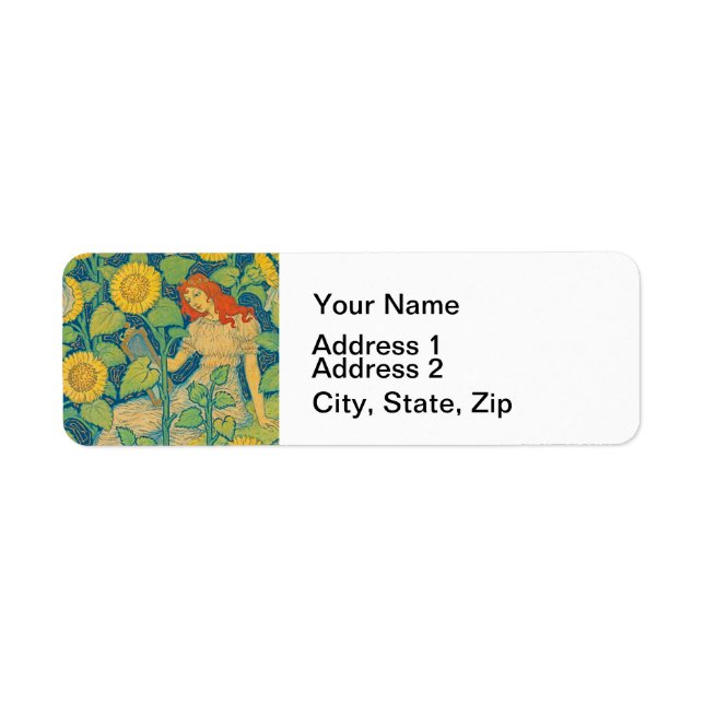 Flower Child Woman in Sunflower Garden (Front)