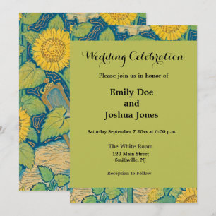 Flower Child Woman in Sunflower Garden Invitation