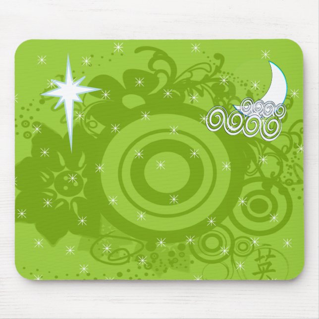Flower Circle change colour background Mouse Pad (Front)
