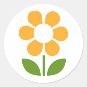 Flower Classic Round Sticker