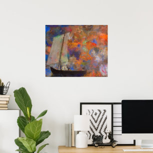 Flower Clouds by Odilon Redon Poster