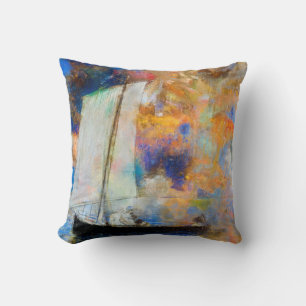 Flower Clouds, Redon Throw Pillow