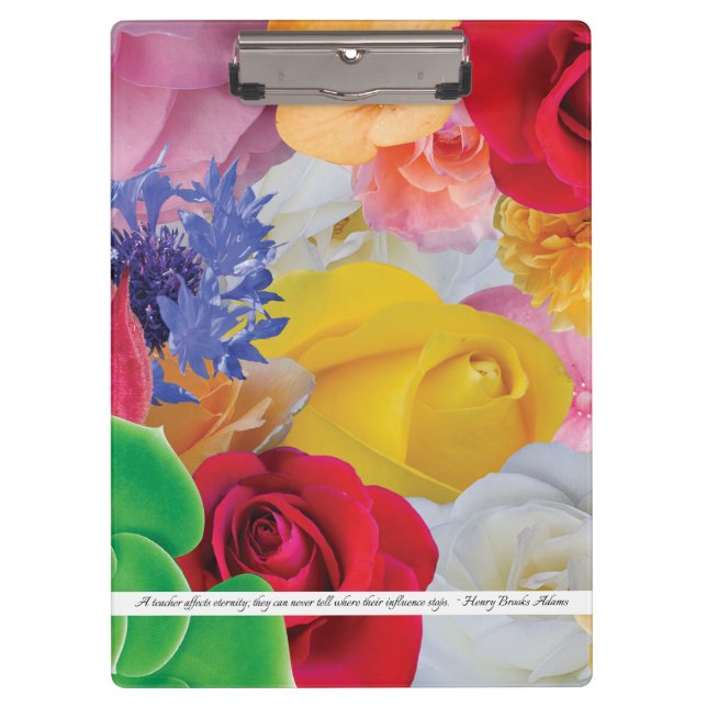 Flower Collage, for teachers - Clipboard (Front)