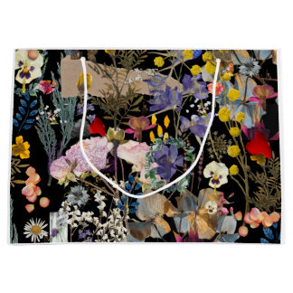 Flower Collage Large Gift Bag