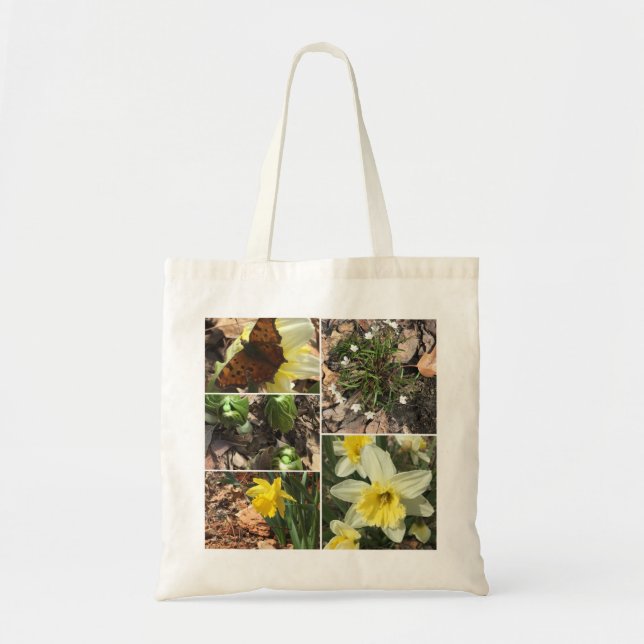 FLOWER COLLAGE TOTE BAG (Front)