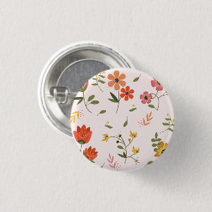 flower collection 1 inch round button