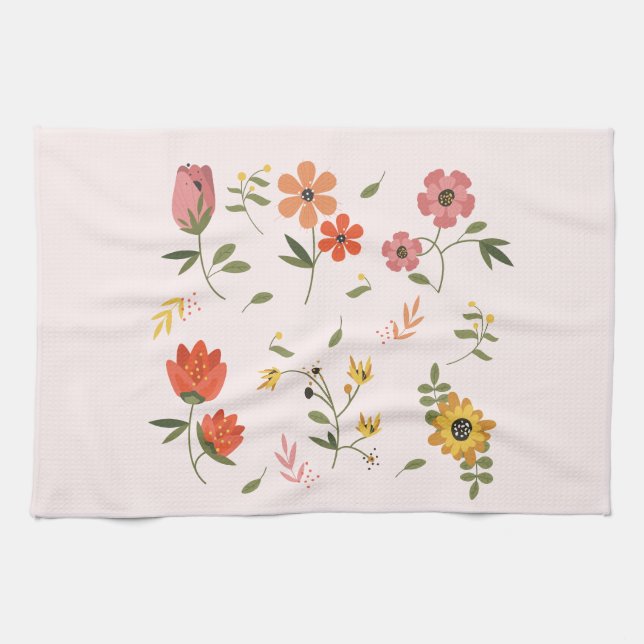 flower collection  kitchen towel (Horizontal)
