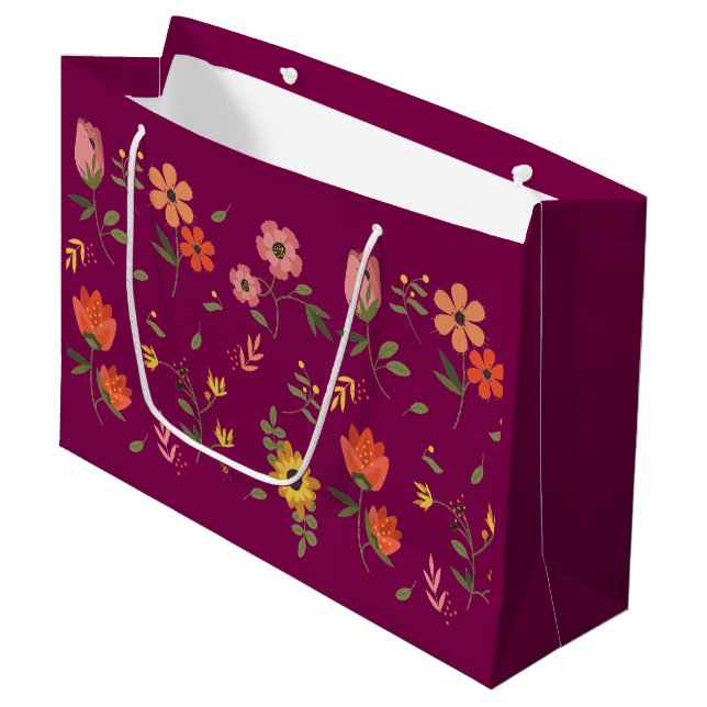 flower collection  large gift bag (Front Angled)