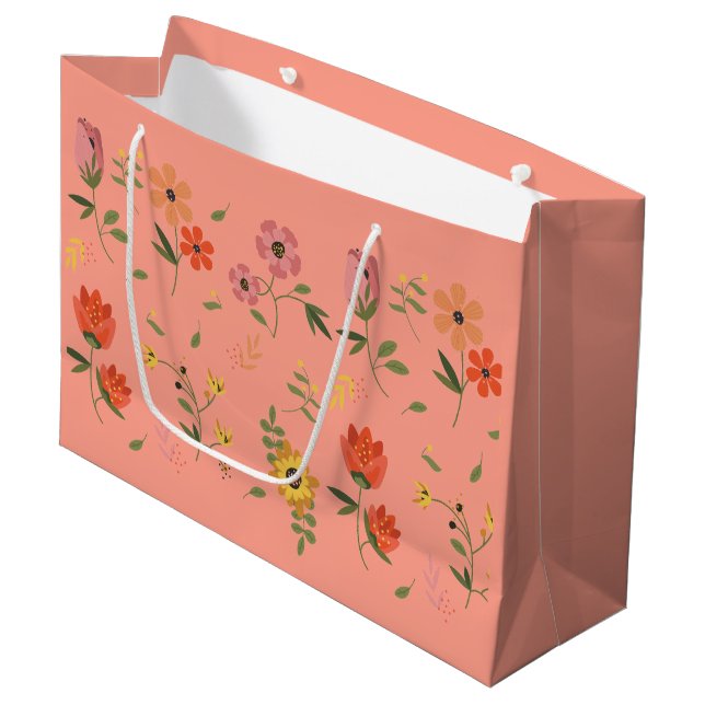 flower collection  large gift bag (Front Angled)