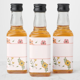 flower collection  liquor bottle label