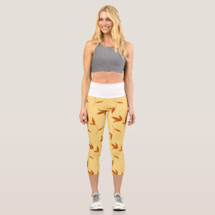 Flower Coloring Page Capri Leggings