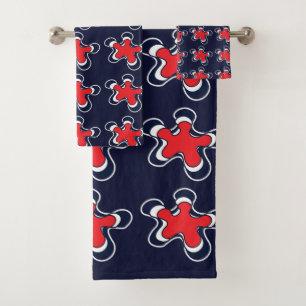Flower Colourful Abstract Floral Pattern  Bath Towel Set