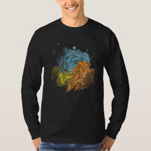 Flower Colourful Mandala Floral Pattern White 1 T-Shirt