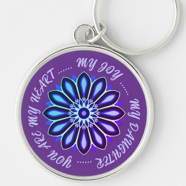 FLOWER COLOURFULL GIFT FOR MOM DAD SISTER SON BOSS KEYCHAIN (Front)