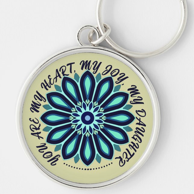 FLOWER COLOURFULL GIFT FORM MOM DAD SISTER SON BOS KEYCHAIN (Front)