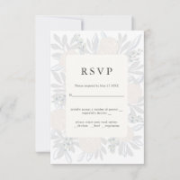 Flower corner elegant wedding RSVP design