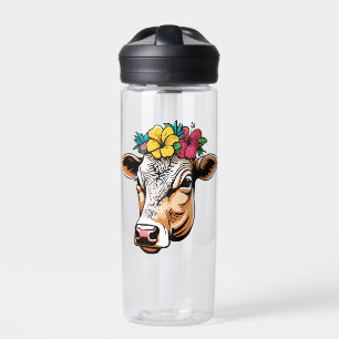 Flower Cow Water Bottle