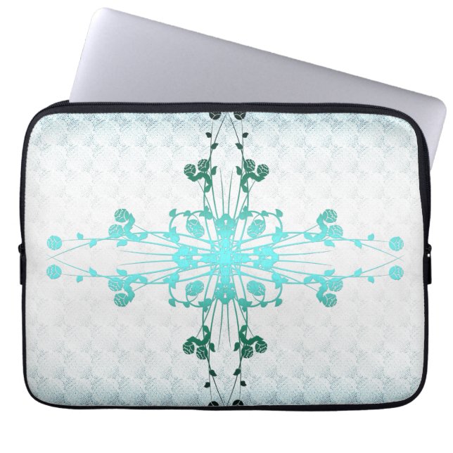 Flower Cross Laptop Sleeve (Front)