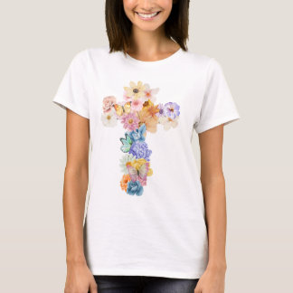 Flower Cross T Shirt